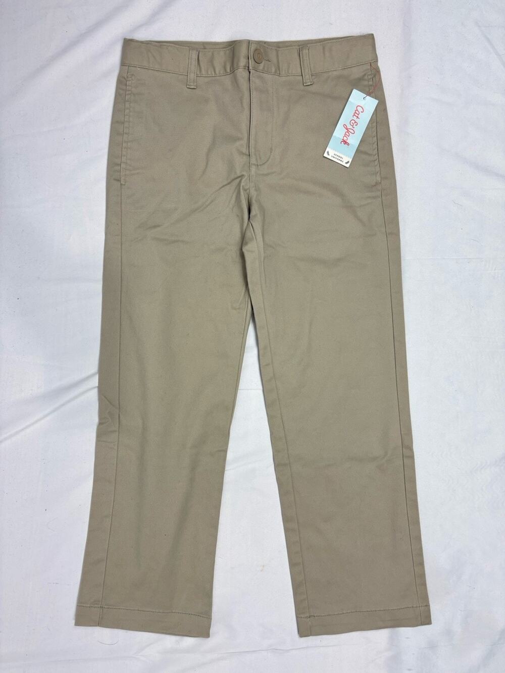 Cat & Jack Boys Size 10 Husky School Uniform Chino Pants Vintage Khaki